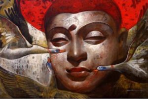 Buddha oil painting by famous artist