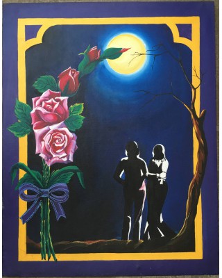 Painting of love couple