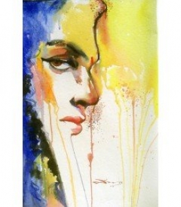 Water Color Painting of a Lady